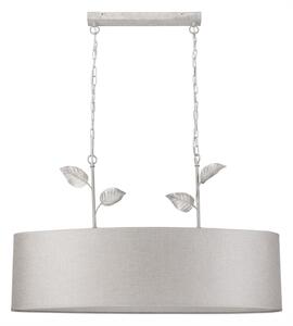 Lampadario a catena NOEMI 2xE27/60W/230V argento/bianco patinato