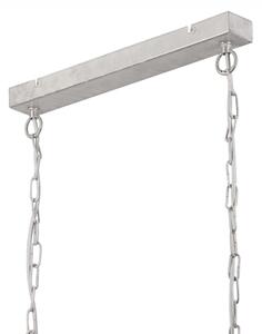 Lampadario a catena NOEMI 2xE27/60W/230V argento/bianco patinato
