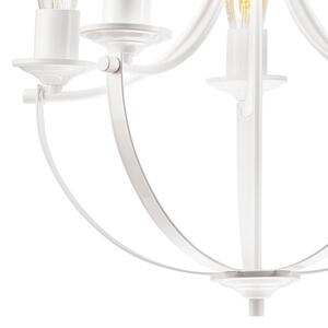 Lampadario a sospensione con catena GINA 5xE27/60W/230V bianco