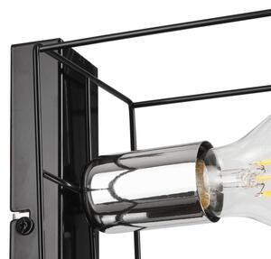 Applique MIKA 1xE27/60W/230V nero/cromo