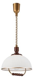 Lampadario regolabile RAMONA 1xE27/60W/230V beige/marrone scuro