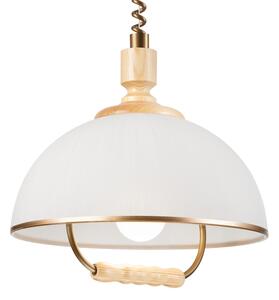 Lampadario regolabile RAMONA 1xE27/60W/230V beige/marrone chiaro