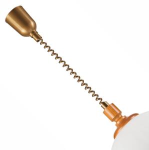 Lampadario a scomparsa RAMONA 1xE27/60W/230V beige/marrone