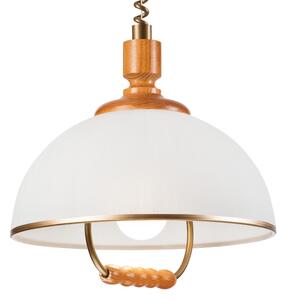 Lampadario a scomparsa RAMONA 1xE27/60W/230V beige/marrone