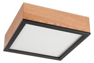 Plafoniera OAK SQUARE 2xE27/15W/230V 31x31 cm quercia/nero