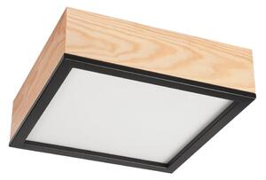 Plafoniera NATURAL SQUARE 2xE27/15W/230V 31x31 cm pino/nero