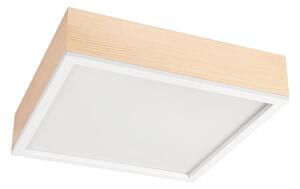 Plafoniera NATURAL SQUARE 4xE27/15W/230V 39x39 cm pino/bianco