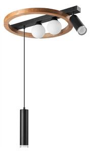 Lampadario a sospensione con filo OTIS 2xG9/5W/230V + 2xE27/15W/230V quercia