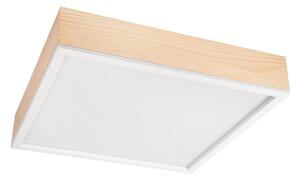 Plafoniera NATURAL SQUARE 4xE27/15W/230V 48x48 cm pino/bianco