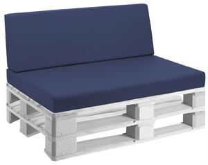 Cuscini per Pallet 120x80 cm Seduta e Schienale in Similpelle Mariotti Reforma Blu