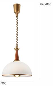 Lampadario a scomparsa CHIARA 1xE27/60W/230V marrone scuro/faggio