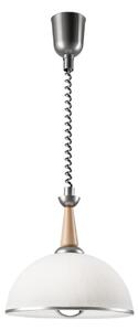 Lampadario a scomparsa CHIARA 1xE27/60W/230V argento/rovere