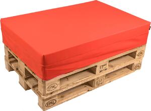 Cuscino per Pallet 120x80 cm in Similpelle Pomodone Rosso
