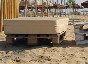 Cuscino per Pallet 120x80cm in Tessuto Pomodone Sabbia