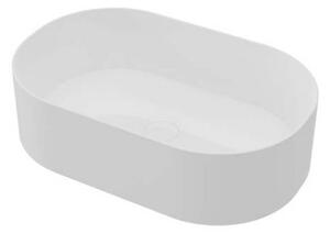 Lavabo Da appoggio Ovale In Ceramica 55x38x14 Cm Bianco Lucido - LBSIGN