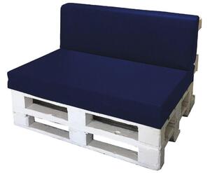 Cuscini per Pallet 120x80cm Seduta e Schienale in Poliestere Avalli Blu