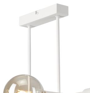 Lampadario a sospensione con supporto rigido ASTRID 4xE27/60W/230V bianco