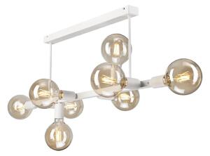 Lampadario a sospensione con supporto rigido ASTRID 8xE27/60W/230V bianco