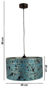 Lampadario su corda REZO 1xE27/60W/230V turchese