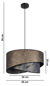 Lampadario su corda REZO 1xE27/60W/230V grigio/oro