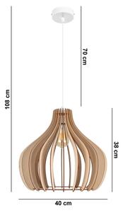 Lampadario su filo WILL 1xE27/60W/230V bianco
