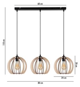 Lampadario su filo DORO 3xE27/60W/230V