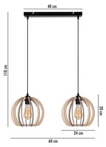 Lampadario su filo DORO 2xE27/60W/230V