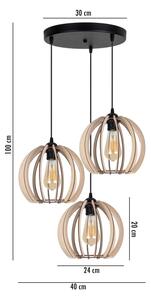 Lampadario su filo DORO 3xE27/60W/230V