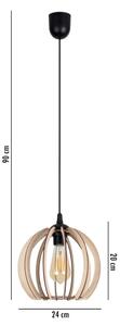 Lampadario su corda DORO 1xE27/60W/230V
