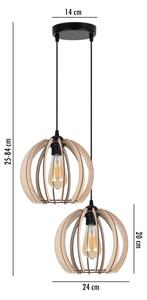 Lampadario su filo DORO 2xE27/60W/230V