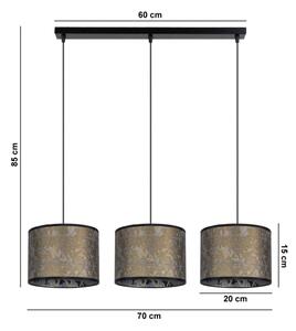 Lampadario su filo REZO 3xE27/60W/230V oro