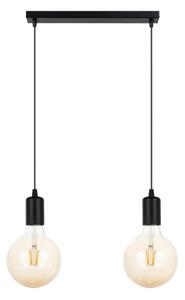 Lampadario a sospensione con filo MIROS 2xE27/60W/230V nero