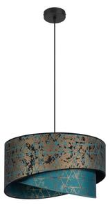 Lampadario su filo REZO 1xE27/60W/230V turchese/oro
