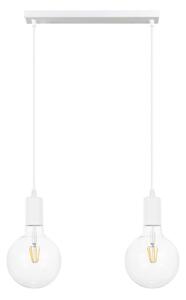 Lampadario a sospensione con filo MIROS 2xE27/60W/230V bianco