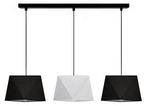 Lampadario a sospensione con filo DIAMENT 3xE27/60W/230V bianco-nero