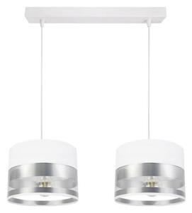 Lampadario su filo MILO 2xE27/60W/230V argento