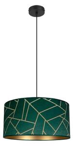 Lampadario a sospensione con filo RELLA 1xE27/60W/230V verde/oro