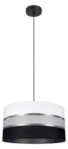 Lampadario a sospensione con filo CORAL 1xE27/60W/230V bianco e nero