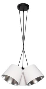 Lampadario su corda ZOMA 3xE27/60W/260V bianco/cromato lucido