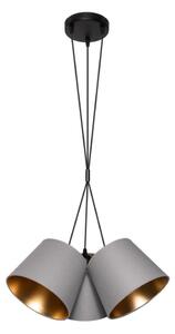 Lampadario su corda ZOMA 3xE27/60W/260V grigio/rame