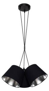 Lampadario su corda ZOMA 3xE27/60W/260V nero/cromo lucido