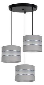 Lampadario su corda CORAL 3xE27/60W/230V grigio