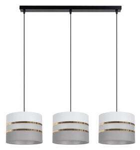 Lampadario su corda CORAL 3xE27/60W/230Vbianco/grigio