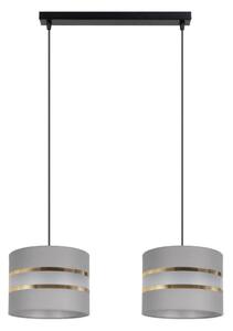 Lampadario su corda CORAL 2xE27/60W/230V grigio