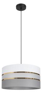 Lampadario su corda CORAL 1xE27/60W/230V d. 40 cm bianco/grigio