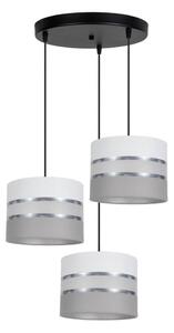 Lampadario su corda CORAL 3xE27/60W/230V bianco/grigio