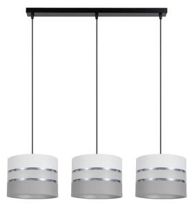 Lampadario su corda CORAL 3xE27/60W/230V bianco/grigio