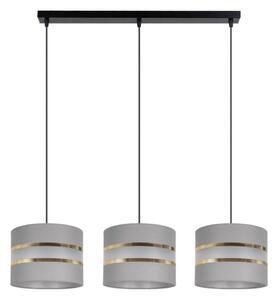 Lampadario su corda CORAL 3xE27/60W/230V grigio