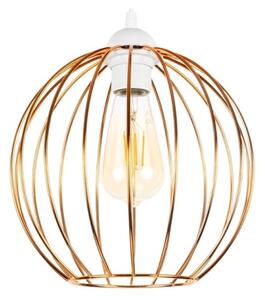 Lampadario a sospensione con filo MATT 2xE27/60W/230V ragno bianco/rame