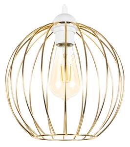 Lampadario a sospensione con filo MATT 3xE27/60W/230V ragno bianco/oro